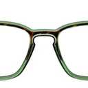 Peepers by PeeperSpecs Strut Square Blue Light Blocking Reading Glasses, Green/Tortoise, 48 + 3.00