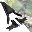 HDBUBALUS Motorcycle Detachable Rear Passenger Backrest Sissy Bar Rear Backrest Cushion Fit for Harley Touring Road King Road Glide Street Glide 1997-2008 Black