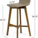 Christopher Knight Home La Brea Outdoor Acacia Wood and Wicker Barstools (Set of 2), Light Brown and Teak, 19.00 "W x 18 "D x 36.75 "H