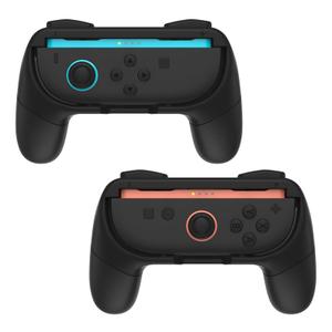 NBCP Grips for Nintendo Switch 2 Joy-Con, Wear-resistant Anti-Slip Texture Handle Kit for Switch 2 Joy Cons Controller, 2 Pack (Black)