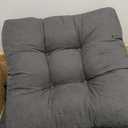 Juexica 4 Sets Outdoor Patio Chair Cushions Seat High Back Tufted Pillow Replacement Rocking Chair Cushions Pads for Patio Summer Seasonal Indoor Home Office( Dark Grey) (17 x 17 Inch)