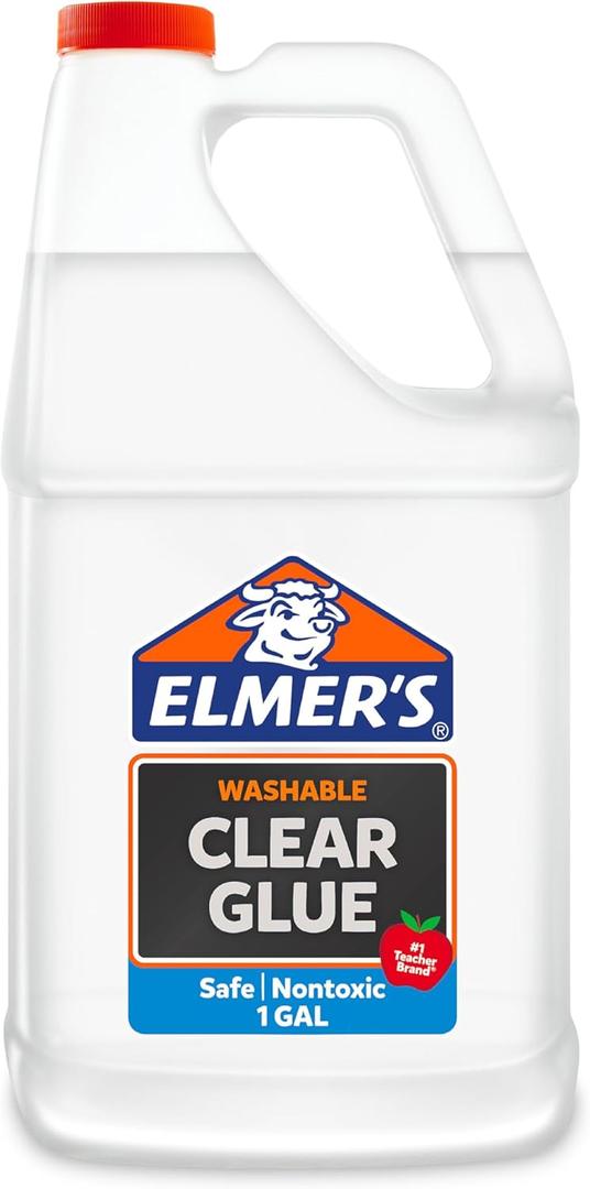 Elmer's Clear Liquid School Glue, 1 Gallon, Washable, #1 Teacher Brand - Arts & Crafts, Teacher Supplies, Great for Making Slime