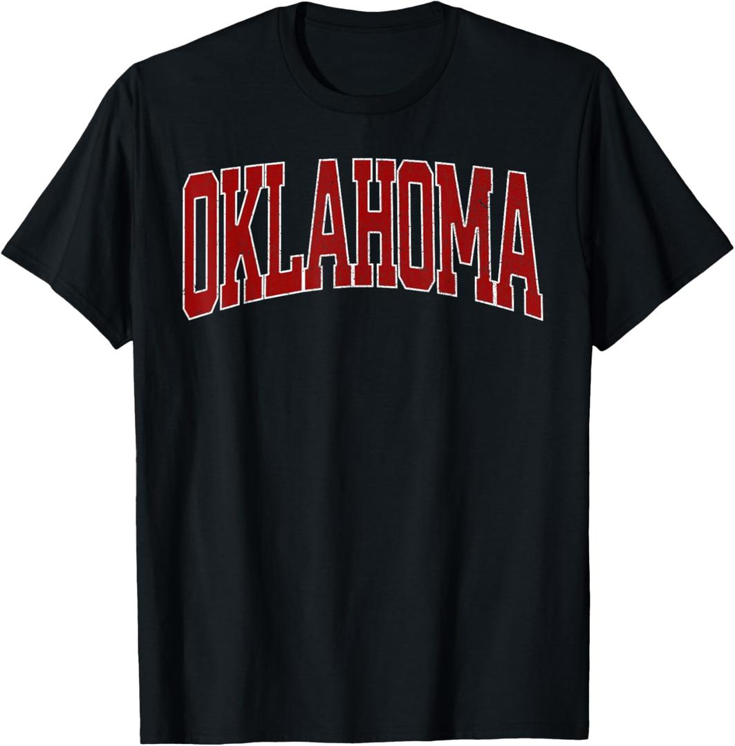 Oklahoma City Vintage T-Shirt - Women's Black Small Classic Fit Crew Neck Short Sleeve