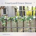 Der Rose 2 Pcs 13FT Artificial Flower Garland, White Rose & Eucalyptus Floral Garland, Faux Flower Vine for Wedding Decor Table Runner Arch & Backdrop Decor