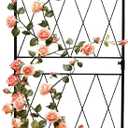 hogardeck 45 * 14 inch Metal Garden Trellis for Climbing Plants Flowers Outdoor,Heavy Duty,Black Coating Rustproof Trellis for Rose, Vegetable, Flowers, Perfect for Training Climbing Plants (1Pcs)
