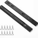 Ravinte 18 Inch Soft Close Drawer Slides 1 Pairs 2 Pack Black Full Extension Ball Bearing Drawer Glide Side Mount