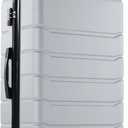 OLIXIS 20 Inch Carry-On Luggage, Hardside Suitcase with Spinner Wheels, Lightweight ABS Hard Shell Travel Luggage, TSA Approved Lock, Expandable Small Suitcase for Business & Travel–Light Grey
