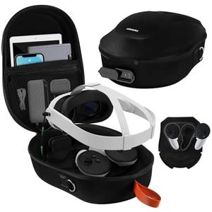 RCGEEK HiBloks Charging Carrying Case for Meta Quest 3 Accessories, Large Capacity Charging Case for Oculus Quest 3 Headset & Controllers, Compatible with BOBOVR S3 Pro/M3 Pro/KIWI K4/H4 and more