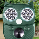 2 Pieces Solar Ultrasonic Animal Repellent Motion Detector Animal Repeller Devices Outdoor Waterproof with Flashing Light and Ultrasound for Mouse Birds Cats Dogs Raccoons Bats