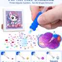 Electric Diamond Art Painting Pen, Vacuum Diamond Painting Pen Tools No Wax Needed for Adult/Kids, Precision Adsorption Diamond Art Pen Accessories, Portable USB Powered Ergonomic Design (Blue)