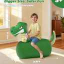 JOSEN Bouncy Hopper Giant Dinosaur Ride On Toys, Inflatable Bouncing Animal Hopper with Hand Pump, Jumping Hopping Toys Up to 250lbs, Indoor Outdoor Bouncers for Teen Kids Girls Boys Ages 5+ (2 Pack)