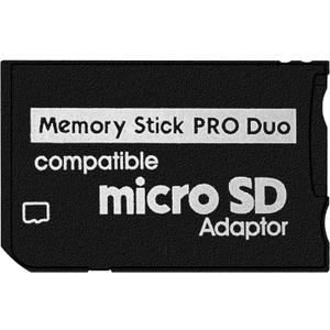 Memory Stick Adapter for PSP, Micro SD to Memory Stick PRO Duo MagicGate Card Compatible with Camera, Handycam, Cell Phone & PSP 1000/2000/3000