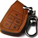 Car Key Fob Cover, Soft Full Protection Key Case Shell Compatible with 2022-2025 Chevrolet Silverado 1500 GMC Sierra 1500, 2024 2025 Silverado Sierra 2500HD 3500HD Smart Key Protector (B-Brown)