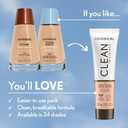 COVERGIRL Clean Invisible Foundation Makeup, Dewy & Glowy Natural Finish, Buildable Coverage, Skin-Like Smooth Look, Vegan, Golden Caramel, 1oz