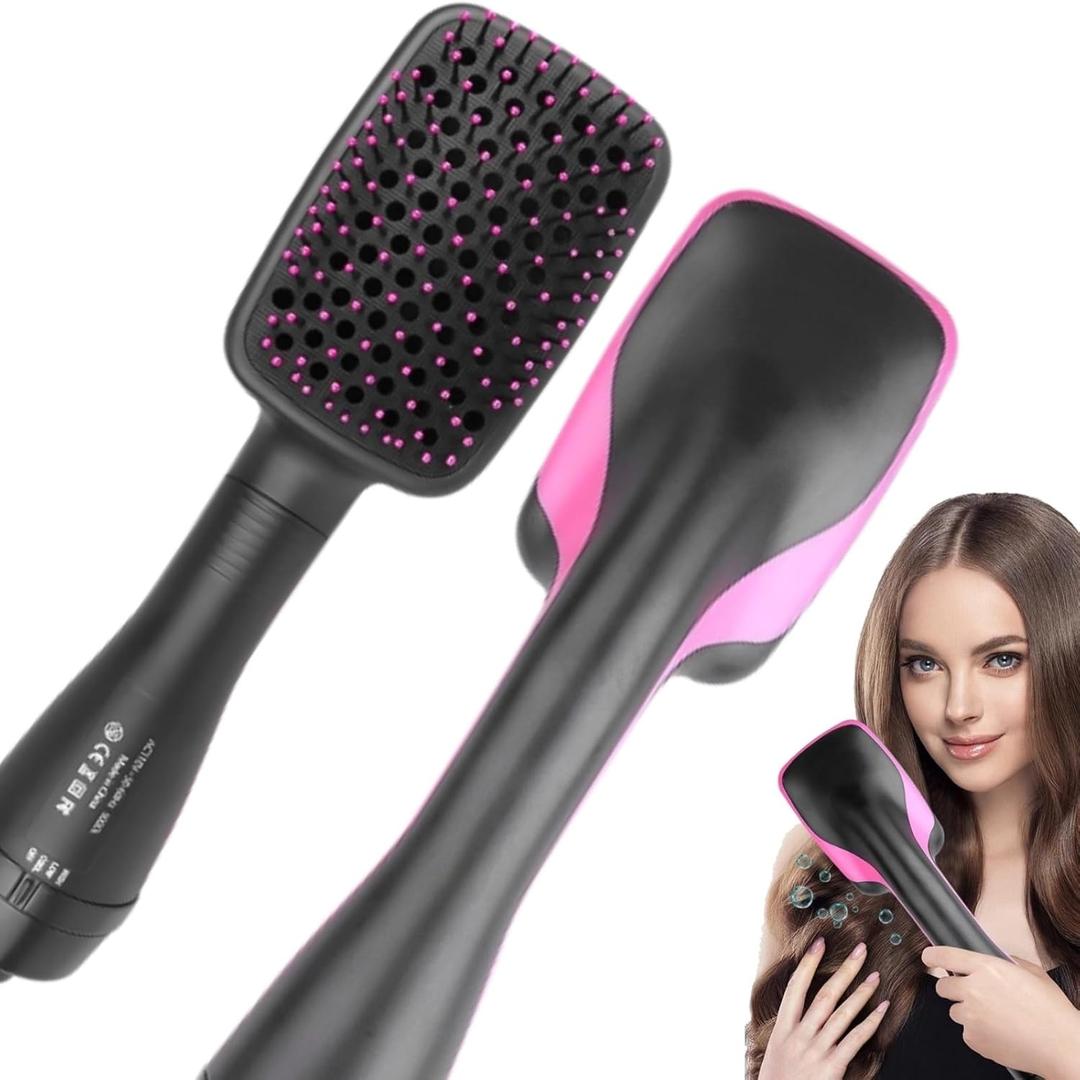 Blow Dryer Hair Straightener Brush, 1 Step Ionic Hair Straightener Brush Hair Dryer Hot Air Brush, Negative Ion Hair Dryer Brush, Brush Blow Dryer Hair Styling Tool Smooth Hair for All Hair Types