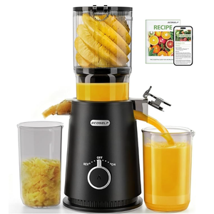 Wide Mouth Feed Chute with Self Feeding Hands-Free Design - Cold Press Juicer for Vegetables and Fruits