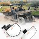 KEMIMOTO Rear View Mirror and Side Mirror, Convex Wide View Break Away 360 Adjustable, Compatible with Can-Am Defender & Defender Max