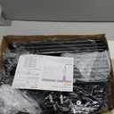 Laiensia 5-Tier Entryway Coat Rack, Coat and Shoe Rack, Entryway Bench Storage Organizer with 8 Hooks for Bedroom, Hallway, Office, Black