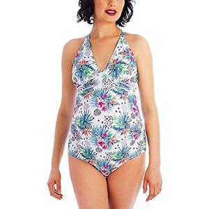 Oceanlily Lap Swimming-Cross Back Maternity Swimwear-Pregnancy Exercise Swimsuits-Maternity One Piece Bathing Suit Size L