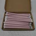 Macarrie 24 Packs Flameless Taper Candles Battery Operated Fake 11 Inch Long Candle Light LED Flameless Candlesticks Flickering Tapered for Wedding, Halloween, Christmas(Pink)