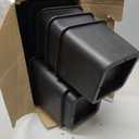 Bed Risers 12 inch Heavy Duty,Elevation in Heights 1,2,3,4,5,6,7,8,9,10,11,12 InchAdjustable Furniture Risers for Chair Table and Desk Legs Lifting (4 Pack,Black) (Square)