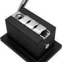 Heavy Duty Metal Cast Body Quad Table Cigar Cutter 4 in 1, 52 & 58 Ring Gauge V-Cutters, Torpedo Cutters