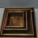 Sieral 4 Pieces Wood Cupcake Display Stand Decorative Dessert Appetizer Cake Stand Risers Wooden Crate Rustic Cake Risers for Storage for Party Christmas Halloween Wedding Decor (Burnt Wood)