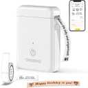 ORGBRO Label Maker Machine with Tape, X1 Portable Bluetooth Mini Label Printer, Support Pre-Cut & Continuous Label, Wireless Small Label Makers with Versatile App for School Home Office Organization (White)