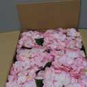 DIYDOFUN Flower Table Centerpieces - Set of 6 Floral Arrangement Artificial Wedding Hydrangeas Floral Arrangement with Rustic Metal Vase for Bridal Tea Party Event Decorations - Pink