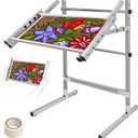 Stainless Steel Cross Stitch Floor Stand – Height & Angle Adjustable