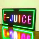 35"x18" Extra Large LED E-JUICE Sign for Business, Super Bright Unique Design with Sturdy Chain, High Visibility for Stores Retail Shop Window