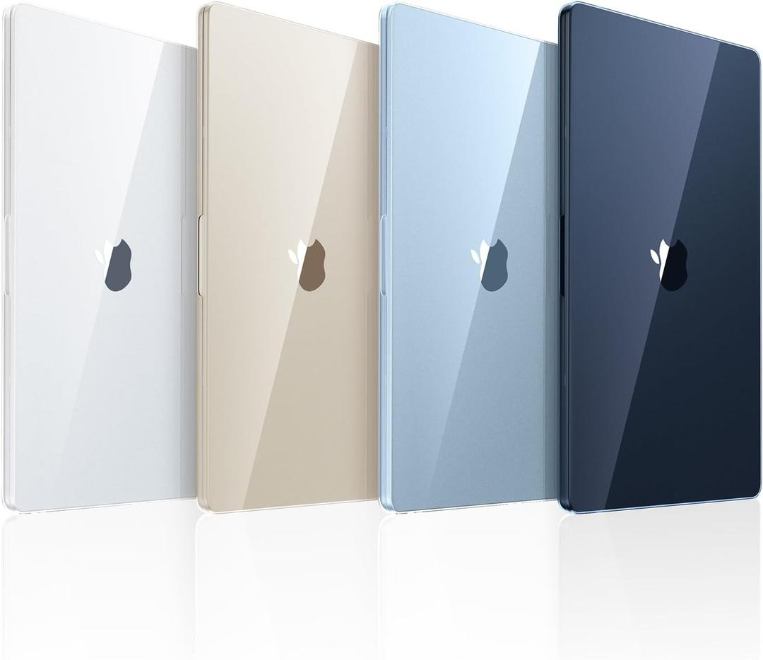 Compatible for MacBook Air 15 inch Case M4 M3 M2 2025 2024 2023 Release [100% Crystal Clear] [1mm Ultra-Thin Armor] Protective Hard Shell Cover for 15inch Laptop A3241 A3114 A2941 - Clear