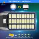 CEDIO 10000W Outdoor Solar Street Lights, Solar Lights IP66 Waterproof LED Street Light Dusk to Dawn, Flood Light with Motion Sensor for Yard2 Pack