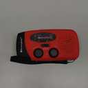 RunningSnail Emergency Hand Crank Radio With LED Flashlight For Emergency, AM/FM NOAA Portable Weather Radio With 2000mAh Power Bank Phone Charger, USB Charged & Solar Power For Camping, Emergency (Red)