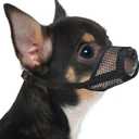 Mayerzon Dog Muzzle, Soft Mesh Muzzles for Small Dogs Chihuahua Poodle Husky Labrador Retriever, Breathable Dog Mouth Guard for Biting Chewing Grooming, Allow Panting Drinking(XS, Black) (XS-Snout (5-6))