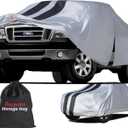 Ford F-150 Truck Cover Custom Fit 2008-2025 SuperCrew Cab Short Bed(5.5'-6.5') with Door Zipper, 12 Layer Pickup Truck Cover Waterproof All Weather, Car Tarp for Wind Dust Sun etc Protection