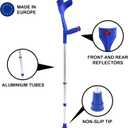 PEPE Mobility Forearm Crutches for Adults Open Cuff, 2 unités