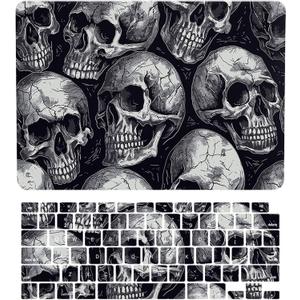 Laptop Cover Case Compatible with MacBook Air 13 inch Model A1466 A1369 Released in 2017 2016 2015 2014 2013 2012 2011 2010, 3D Painted Protective Hard Shell Case & Keyboard Cover, Skeleton