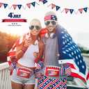 Mepase American Flag Outfits for Men Patriotic Fanny Pack USA Beverage Beer Belt Suspenders for Veterans Day Accessories (Medium)