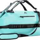 Haimont Large Waterproof Duffel Backpack Roll-Top Heavy Duty Dry Duffle Bag for Boating, Travel, Motorcycle, Kayaking, Camping, 60L