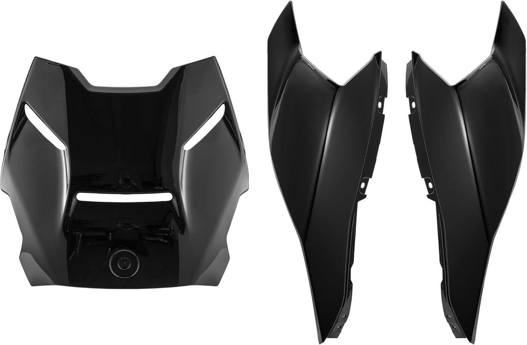 A & UTV PRO Ryker Fairing Panels & Hood Panel Epic Kit for Can-Am All Ryker Models, Hood Scoop Accent Side Panel Accessories, Replace OEM # 219400877, 219400803, Black, 3PCS