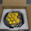 7 Inch 90W Amber Yellow LED Offroad Light with DRL, 8000LM Waterproof Driving Light Spot Flood Combo Work Light for Wrangler, ATV, SUV, UTV, Trucks, Pickup, 4x4, F150 - Pack of 1