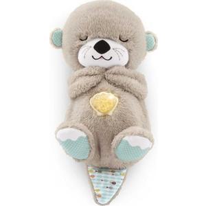 Fisher-Price Baby Toy Soothe 'n Snuggle Otter Portable Plush Sound Machine with Music Lights & Breathing Motion for Newborns 0+ Months