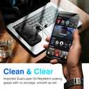 EZ-GLAZ 4-Pack Screen Protectors for iPhone 15[6.1"] Transparent HD Clear with Flawless Fit Kit + 2-Pack Camera Lens Protector, 15-Second Bubble-Free Installation, 9H Hardness, 12FT Military Grade Shatterproof, Scratch Resistant, Tempered Glass
