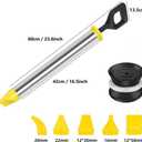 Mortar Pointing Grouting Gun Mortar Sprayer Applicator Stainless Steel Cement Caulking Gun Cement Caulking Pump with 5 Nozzle