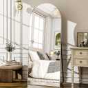 57" x 20" Arched Full Length Mirror - Wall Mounted/Floor Mirror Aluminum Alloy Frame Full Body Mirrors for Bathroom Living Room Bedroom and Entryway,Sliver
