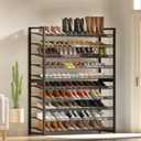 Metal Shoe Rack,Large 10 Tier Shoe Organizer, Heavy Duty Metal 5-Tier Stackable Shoe Storage Vertical Shoe Rack for Closet Front Door Entrance,Entryway,GarageUp to 62 Pairs,Black