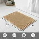 MIULEE Set of 2 Waffle Bathroom Rugs, Boho Bath Rugs Non Slip Washable, Super Absorbent Bath Mats, Ultra Soft Rubber Backed Shower Mats for Bathroom Floor, Tub and Shower, Brown, 17x24 Inch
