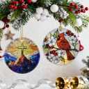 2 x Christian Cross Ornament | Religious Christmas Ornament, Christmas Tree Decoration, Christian Home Decor | Religious Gifts | Easter Faith Cross Gifts, Baptism Gift, Confirmation Gift