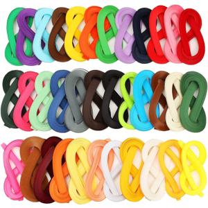QTLCOHD 35 Colors 4200 Strips Paper Quilling Strips Set Width 5mm Length 54cm Quilling Art Strips for DIY Craft